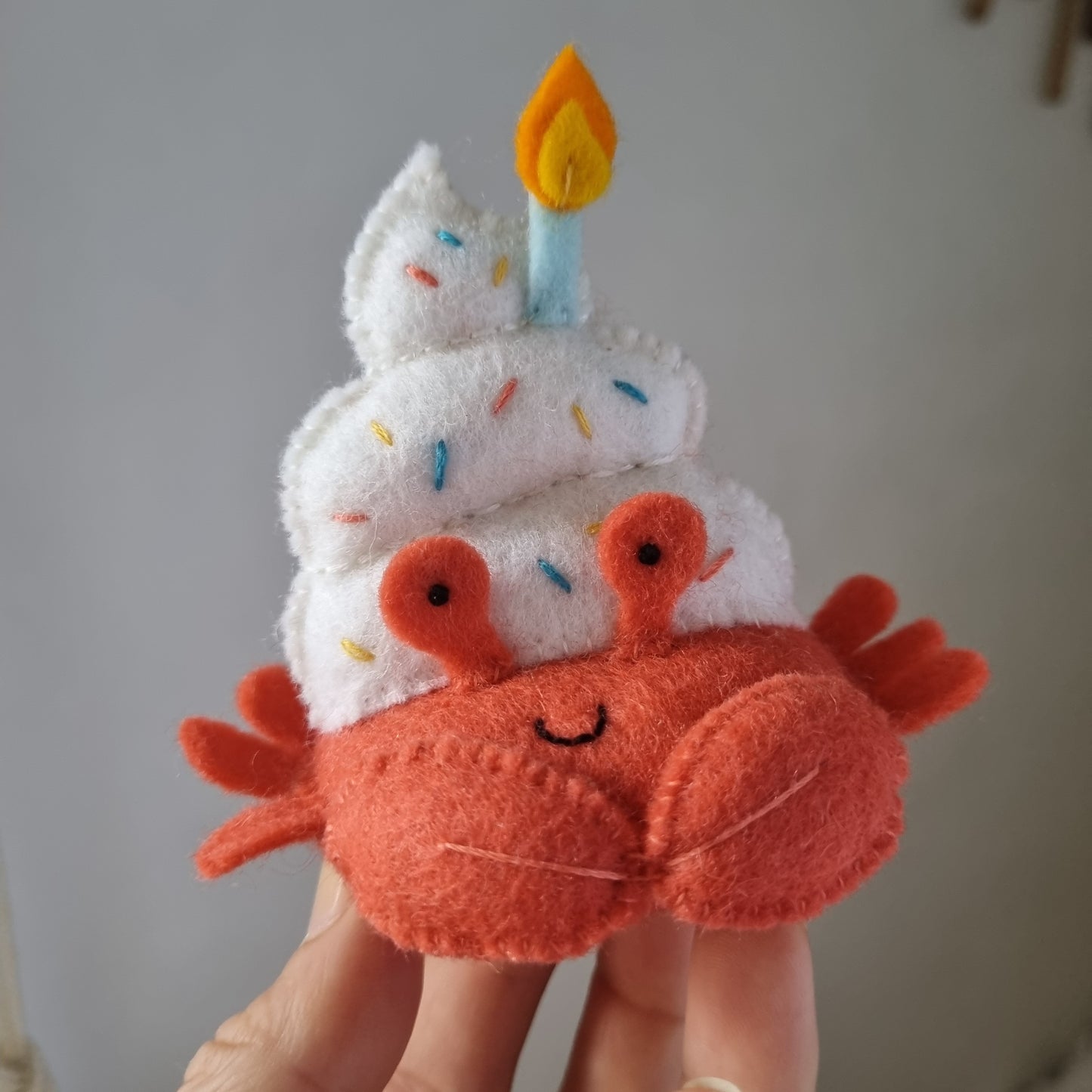 Hermit Birthday crab Illustrated Tutorial and PDF Pattern + Commercial License