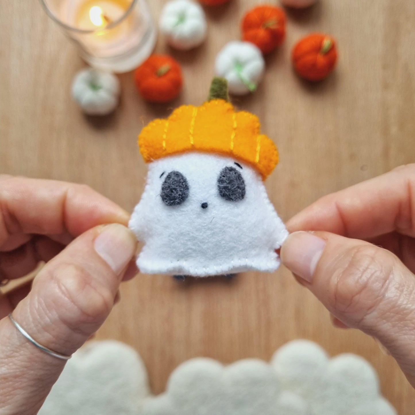 Magical Ghost Friends and a happy Cauldron PDF Pattern. Halloween project