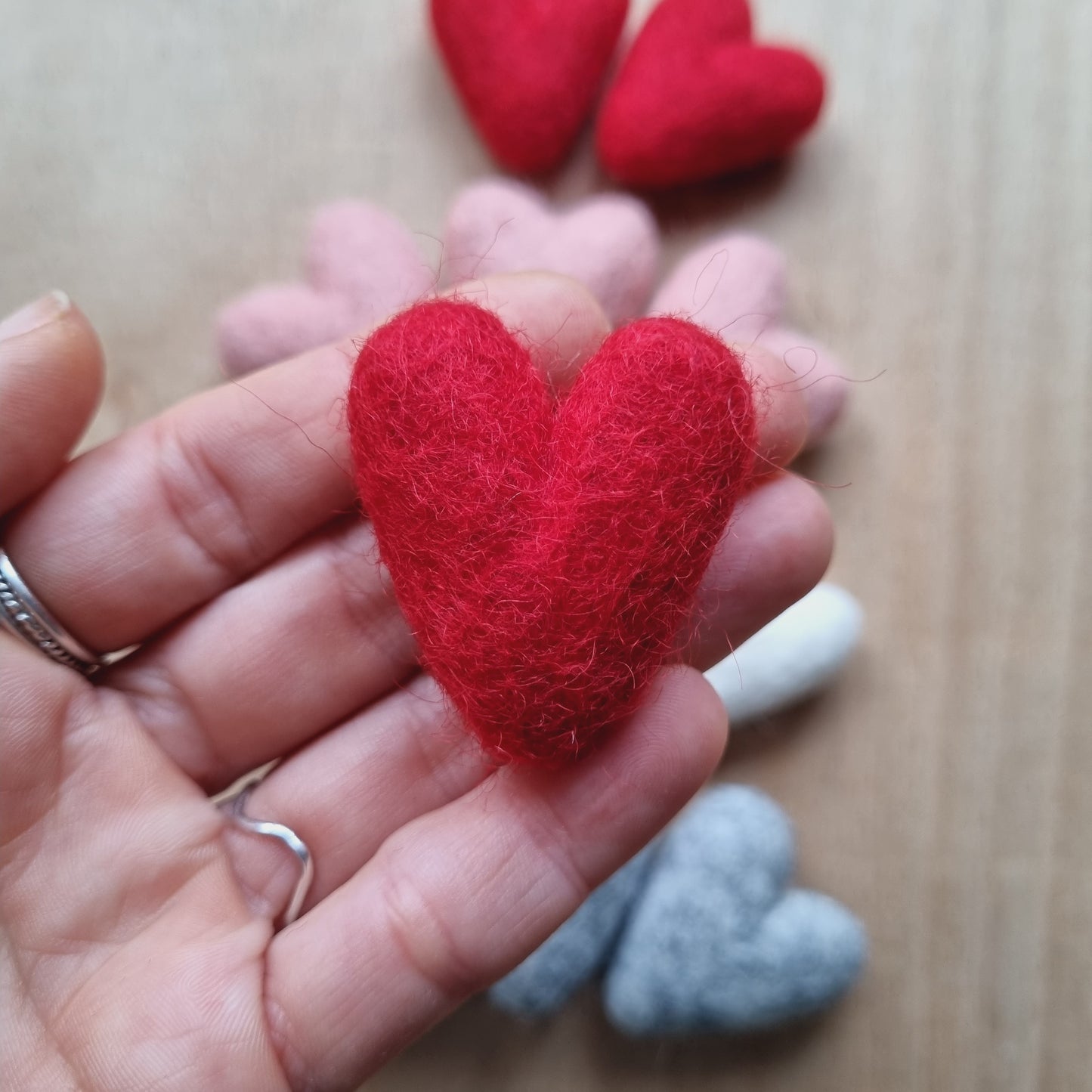 Handmade Felt Heart - 100% wool felt