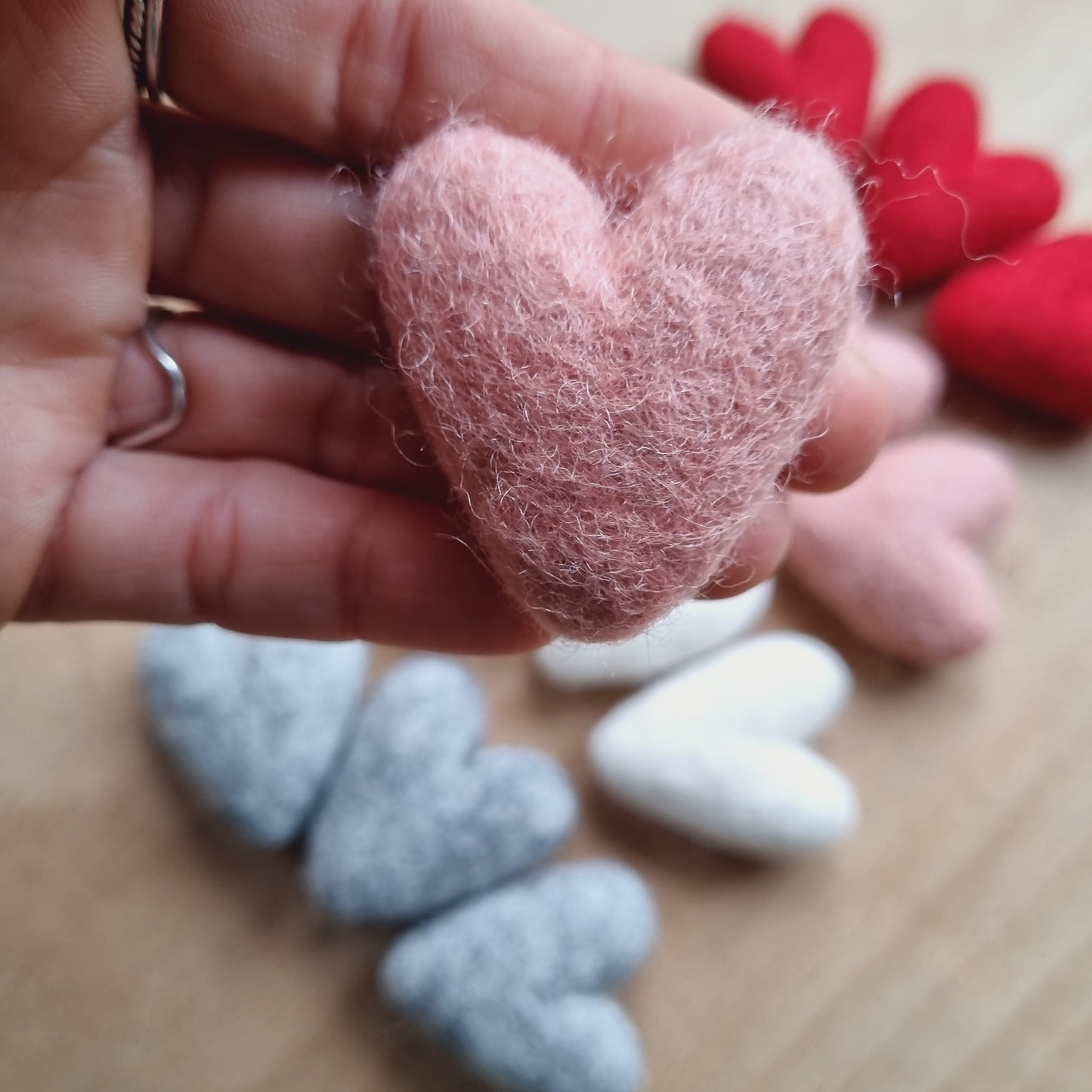 Handmade Felt Heart - 100% wool felt