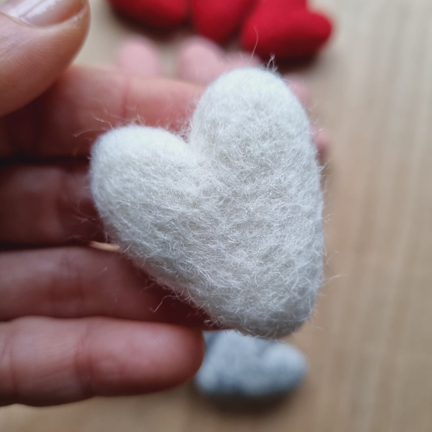 Handmade Felt Heart - 100% wool felt