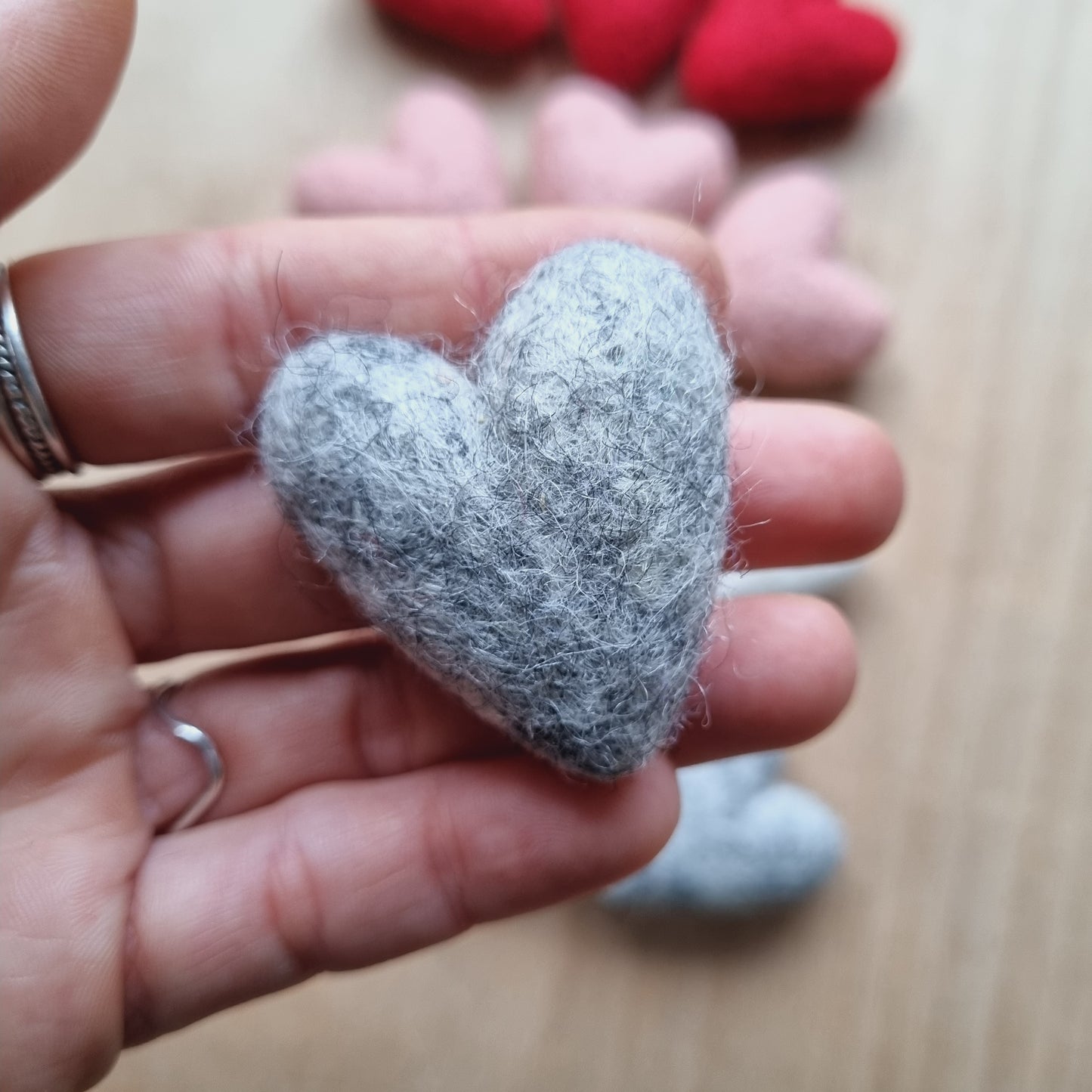 Handmade Felt Heart - 100% wool felt
