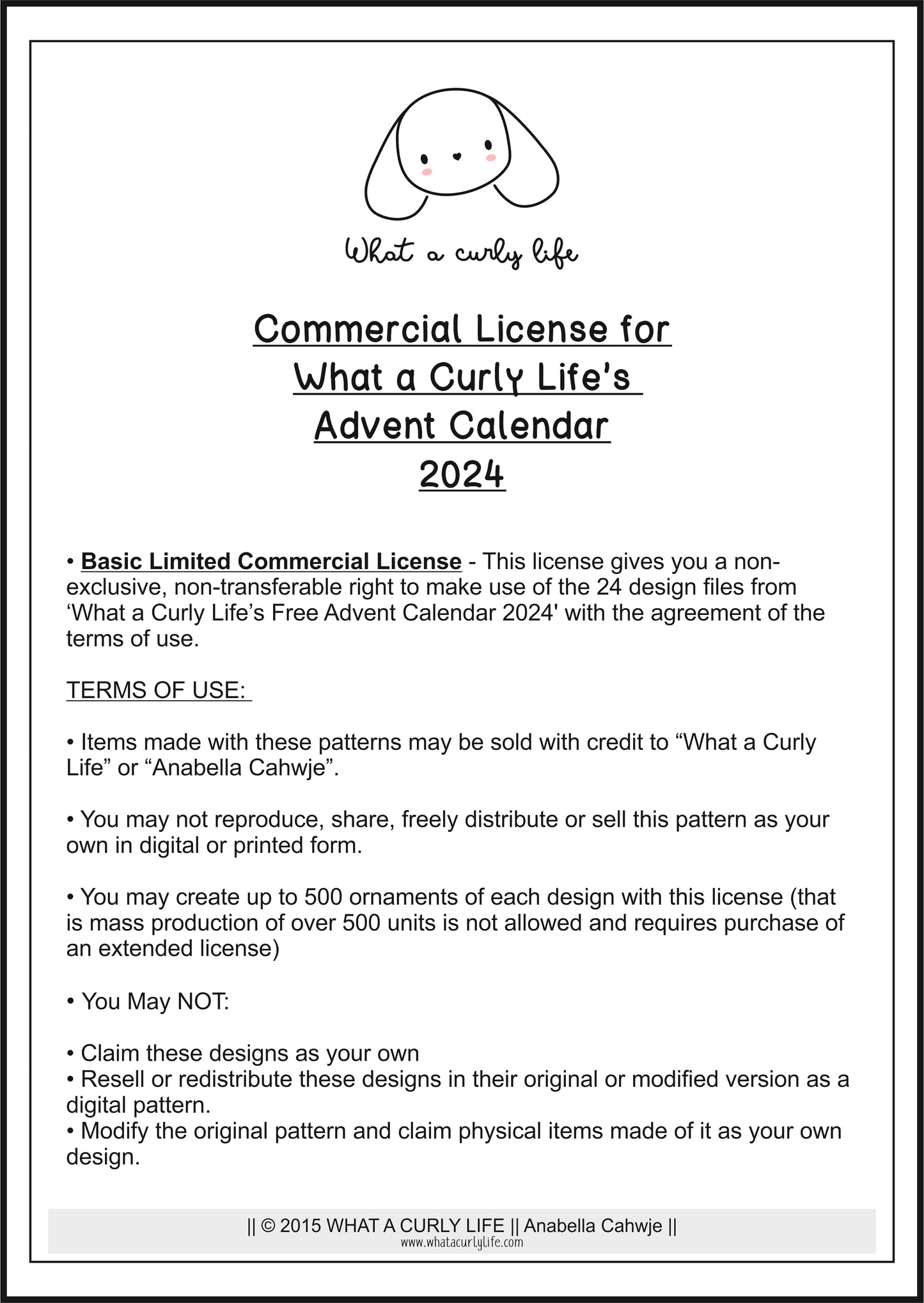 Advent Calendar 2024 patterns + Illustrated tutorials 2024