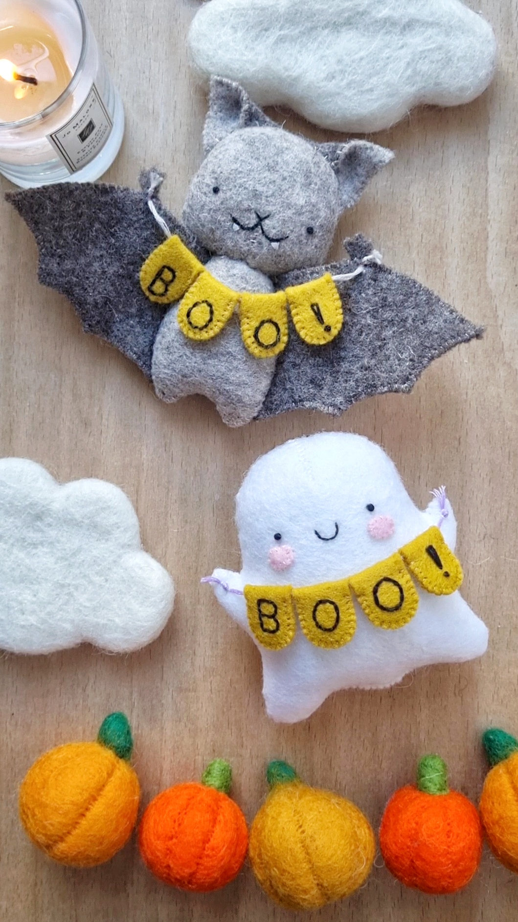 Spooky Boo Friends PDF Patterns + tutorials