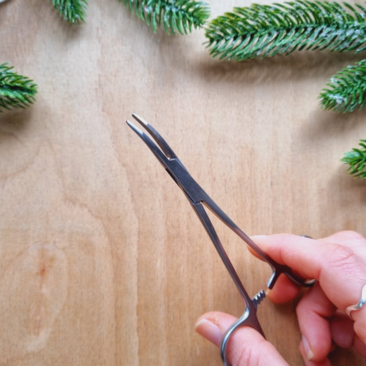 Toy Stuffing helper hemostat pliers