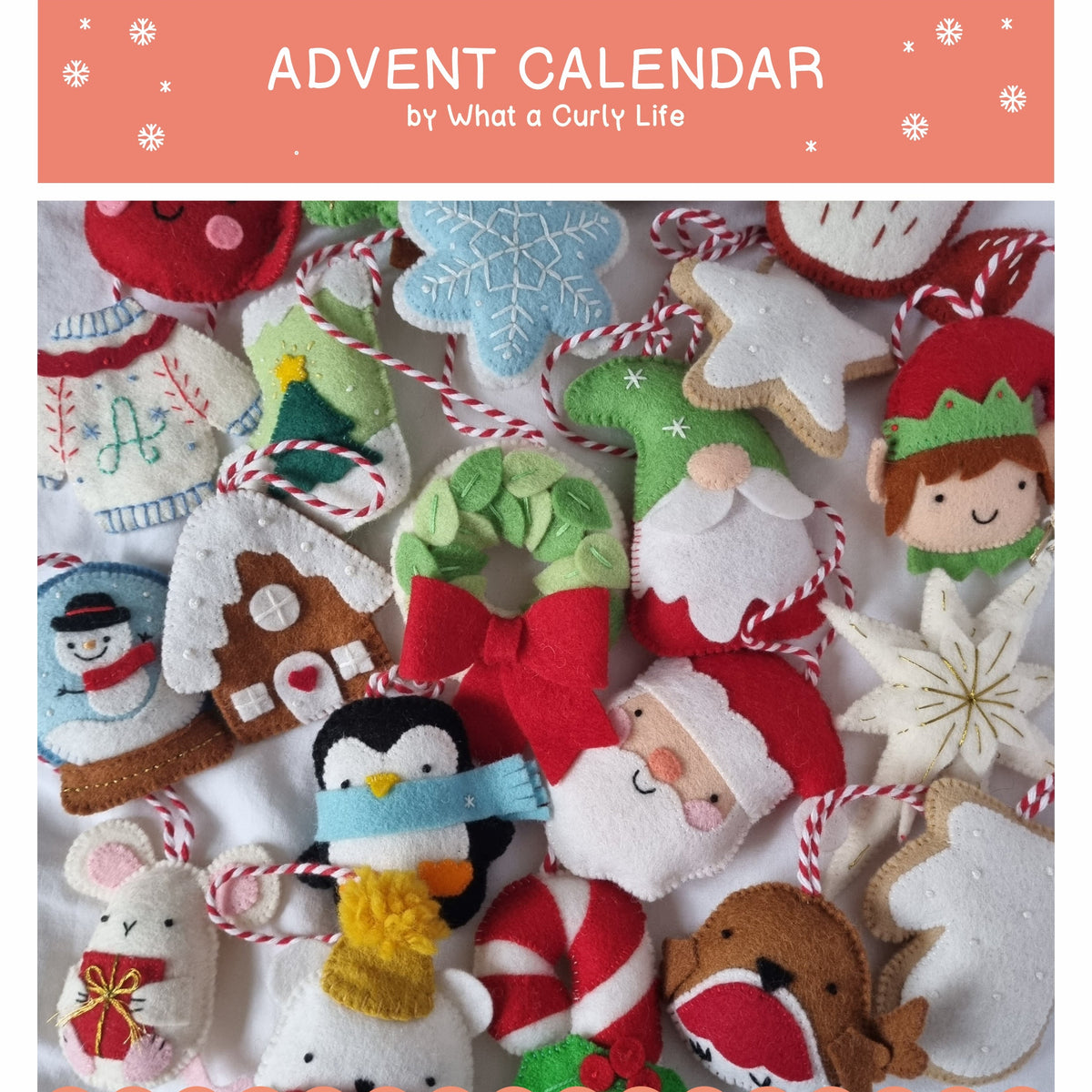 Advent Calendar patterns + Illustrated tutorials 2023 – What a Curly Life