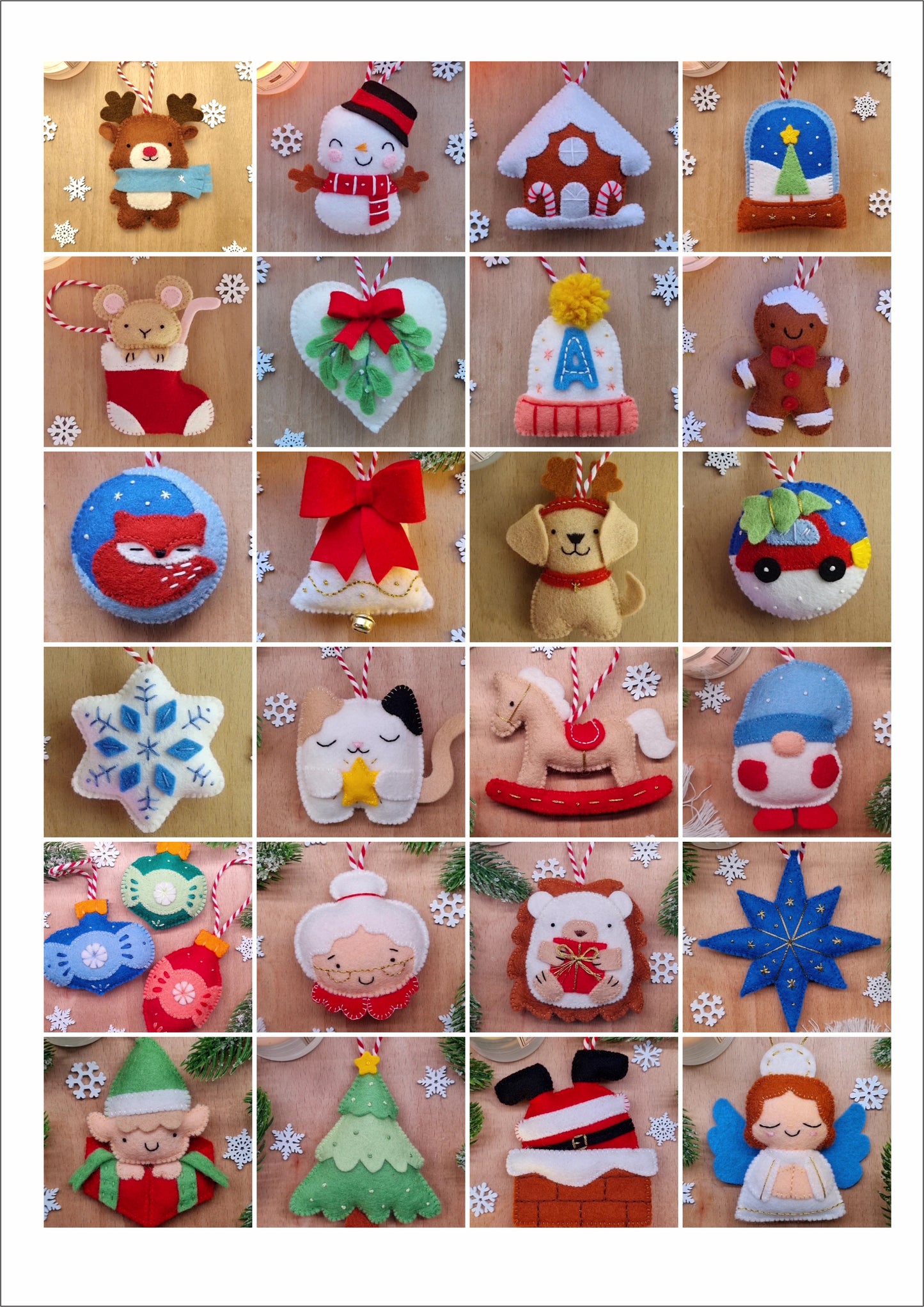 Advent Calendar 2024 patterns + Illustrated tutorials 2024