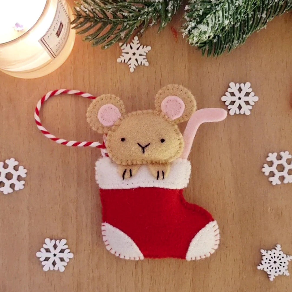 Advent Calendar 2024 Mouse in Stocking Day 5 PDF pattern What a