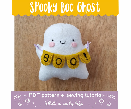 Spooky Boo Ghost PDF Pattern + tutorial