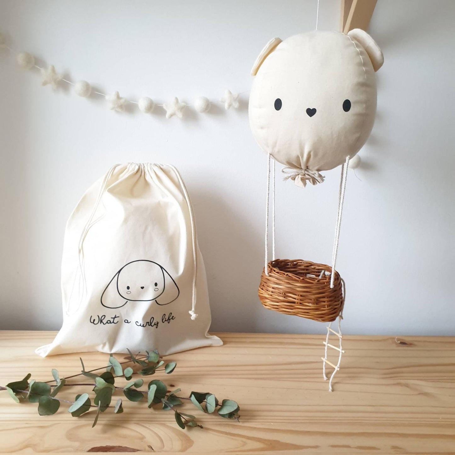 Diy Set Hot Bear Balloon | Nursery and playroom Mobile