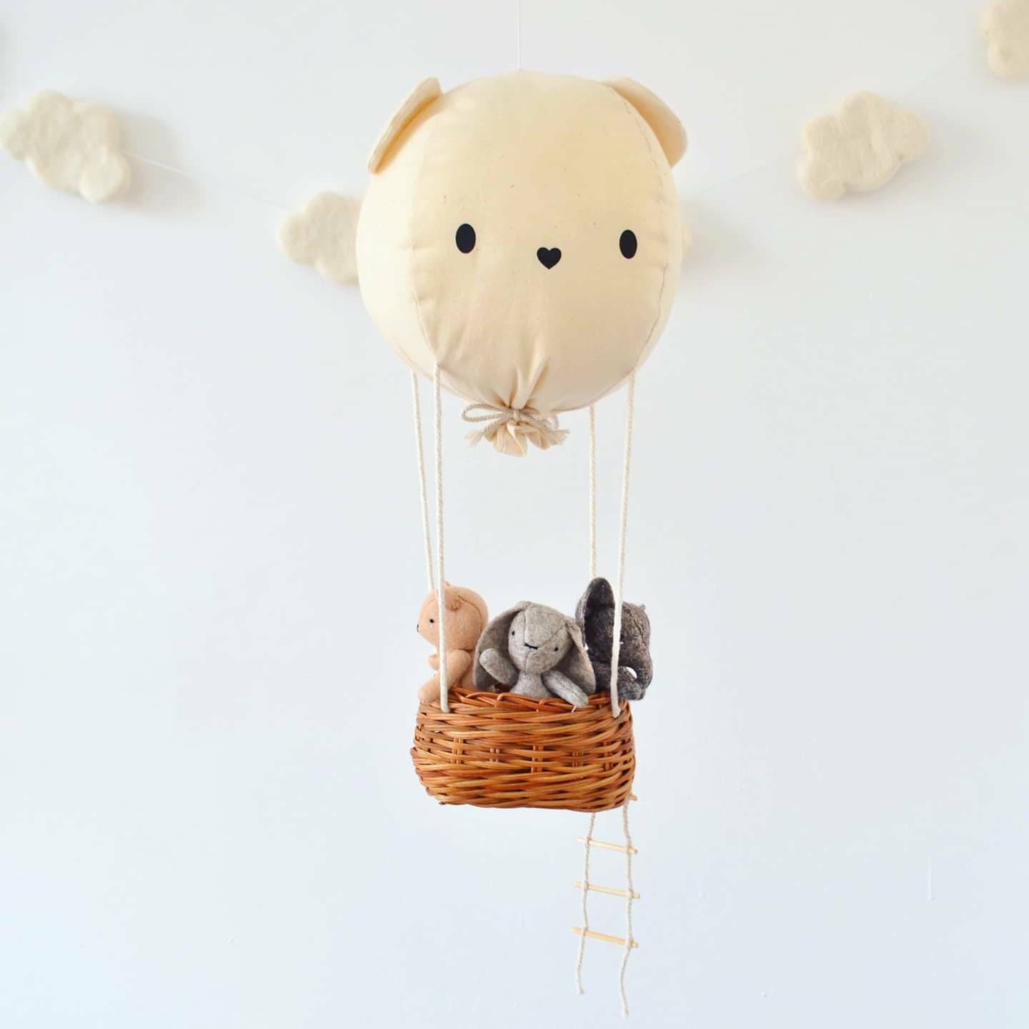 Diy Set Hot Bear Balloon | Nursery and playroom Mobile
